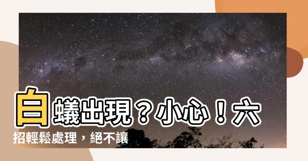 【白蟻出現】白蟻出現？小心！六招輕鬆處理，絕不讓傢俱毀於一旦！