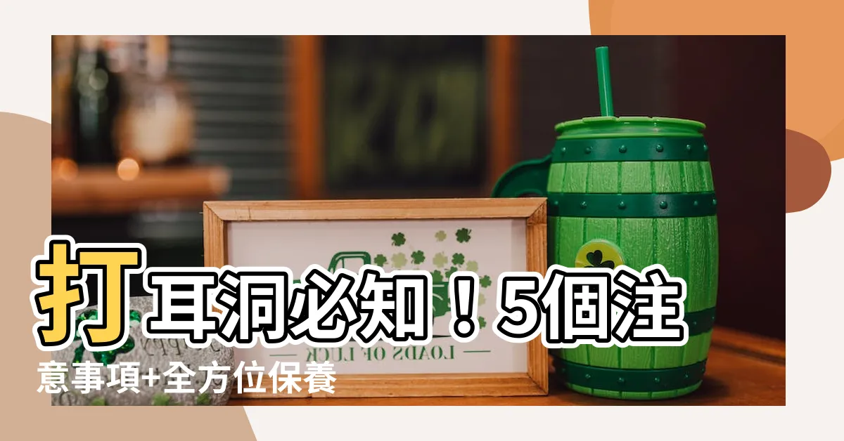 【打耳洞要注意什麼】打耳洞必知！5個注意事項+全方位保養攻略，讓你的耳洞美美的！