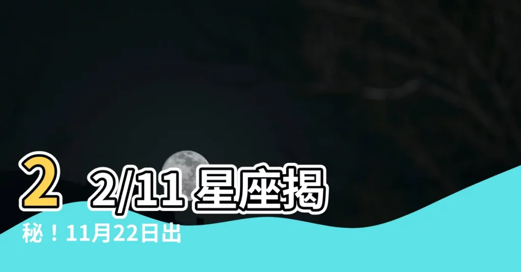 【22/11 星座】22/11 星座揭秘！11月22日出生究竟是天蠍還是射手？