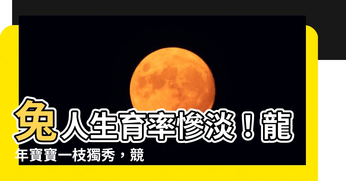 【兔年生育率】兔人生育率慘淡！龍年寶寶一枝獨秀，競爭激烈