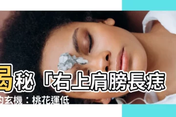 【右肩膀上有痣】揭秘「右上肩膀長痣」的玄機：桃花運低迷還是福運連連？
