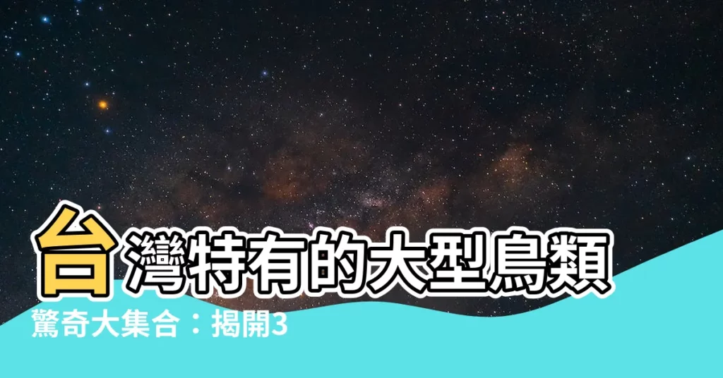 【大型鳥類 種類】台灣特有的大型鳥類驚奇大集合：揭開32種猛禽的秘密