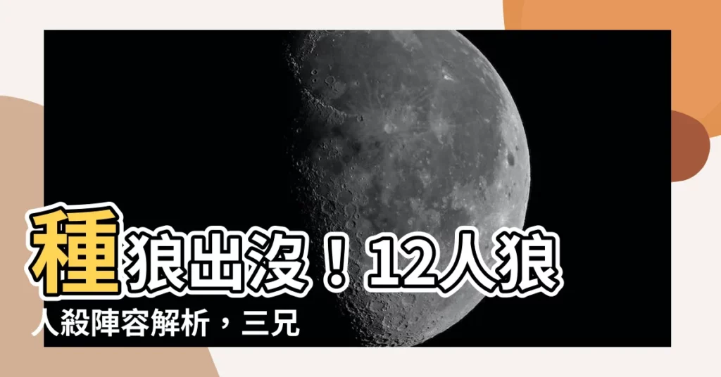 【種狼】種狼出沒！12人狼人殺陣容解析，三兄弟狼隊強勢來襲！