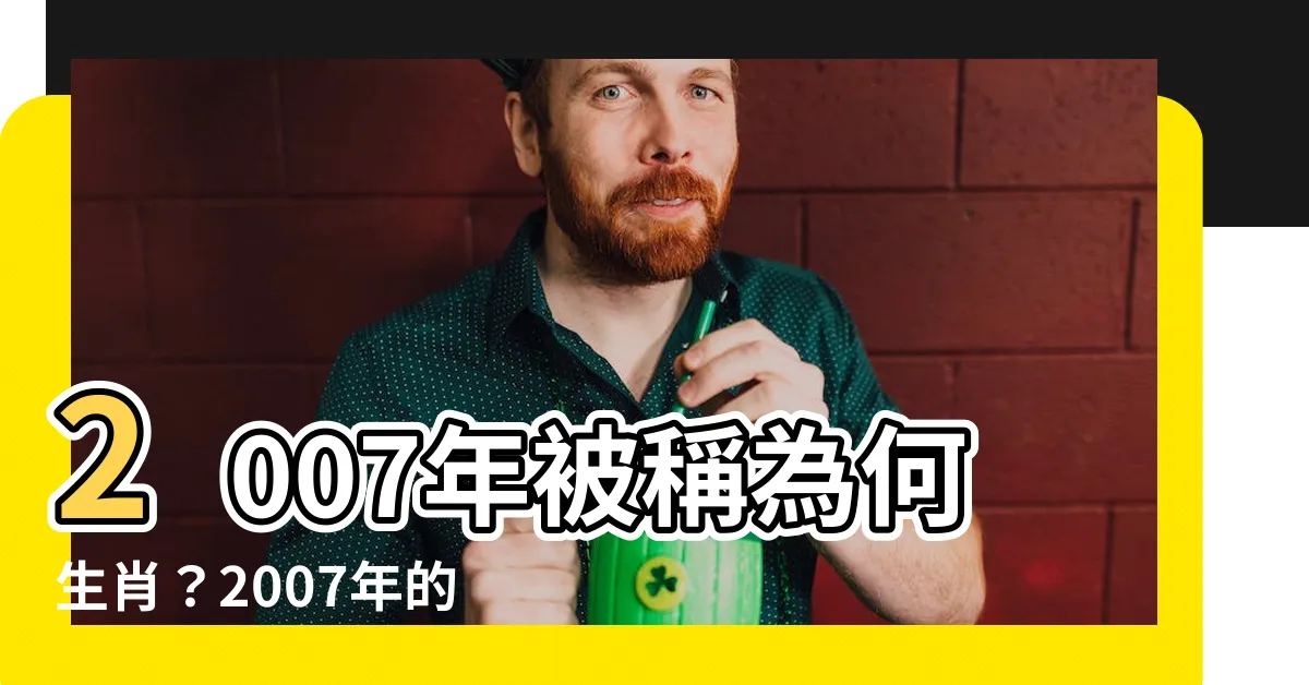 【2007屬什麼】2007年被稱為何生肖？2007年的 zodiac 是什麼？