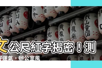 【文公尺紅字意思】文公尺紅字揭密！測量好運氣，辦公室風水必備！