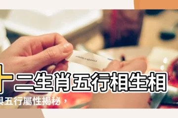 【十二生肖屬性】十二生肖五行相生相剋與五行屬性揭秘，命理智慧不可錯過！