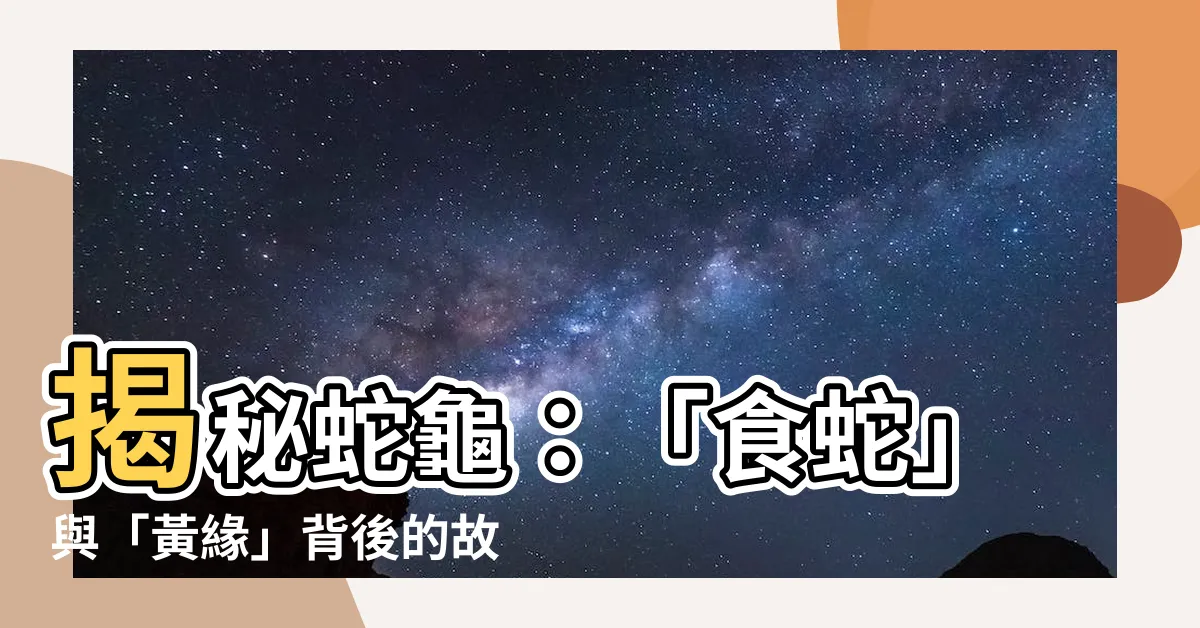 【蛇龜】揭秘蛇龜：「食蛇」與「黃緣」背後的故事
