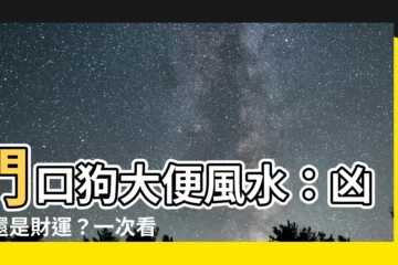 【門口狗大便風水】門口狗大便風水：凶兆還是財運？一次看懂風水禁忌！