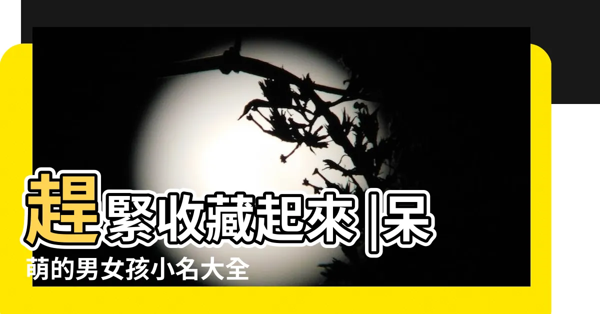 【小名綽號】趕緊收藏起來 |呆萌的男女孩小名大全 |7種取小名方法給新手爸媽滿滿靈感 |