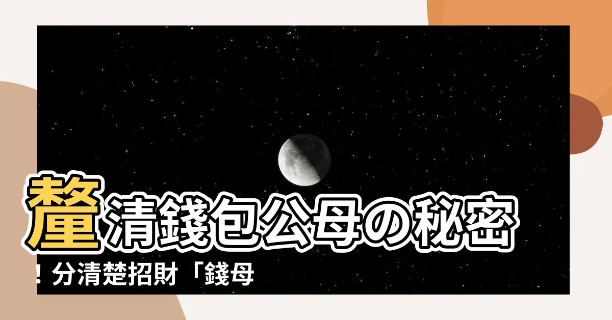 【錢包公母】釐清錢包公母の秘密！分清楚招財「錢母」與散財「錢公」
