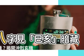 【巳亥】八字見「巳亥」暗藏危機？揭開沖剋玄機