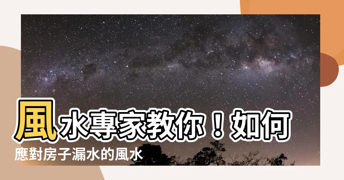 【房子漏水 風水】風水專家教你！如何應對房子漏水的風水問題，反轉破財局！