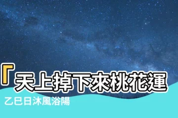 【乙巳 沐浴】「天上掉下來桃花運」！乙巳日沐⾵浴陽，天⽣帶電的⼈妻/老公
