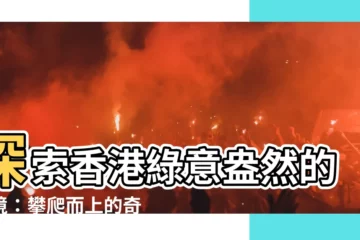 【植物攀爬】探索香港綠意盎然的秘境：攀爬而上的奇趣大自然