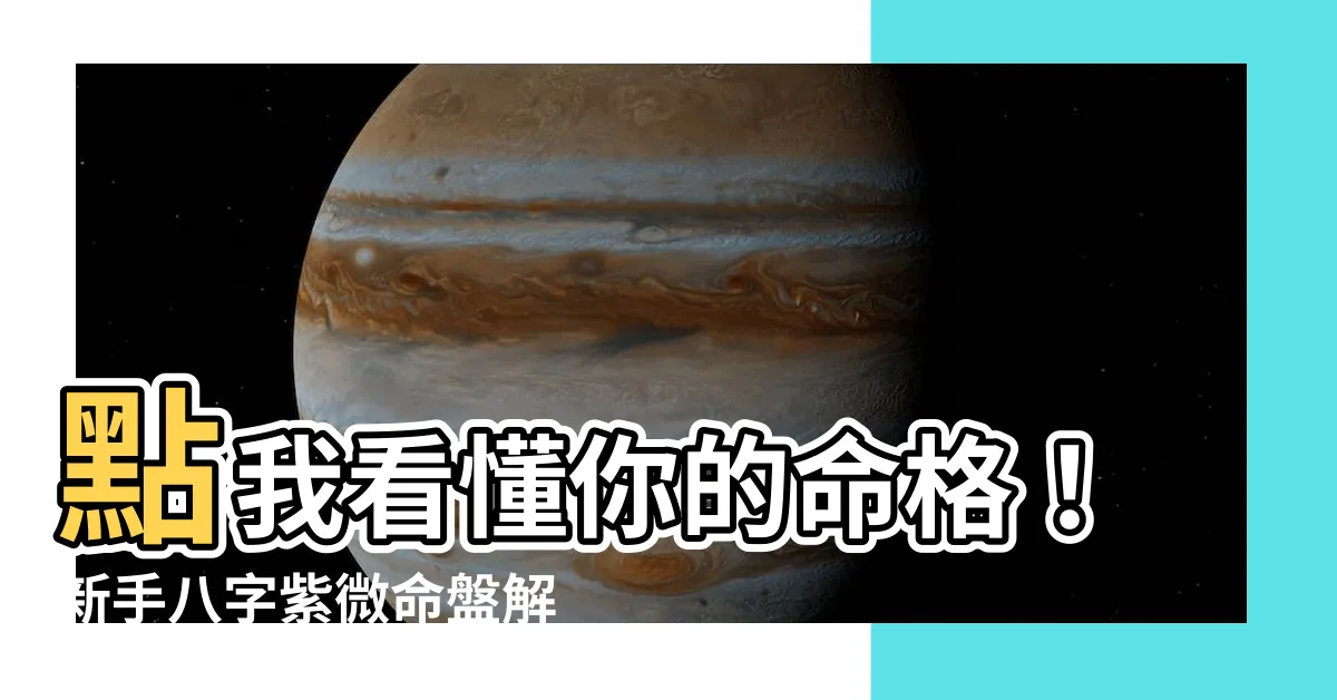 【如何看自己的命格】點我看懂你的命格！新手八字紫微命盤解析攻略