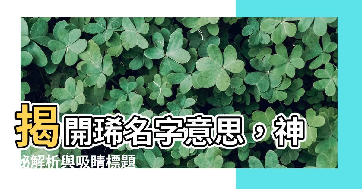【琋名字意思】揭開琋名字意思，神秘解析與吸睛標題