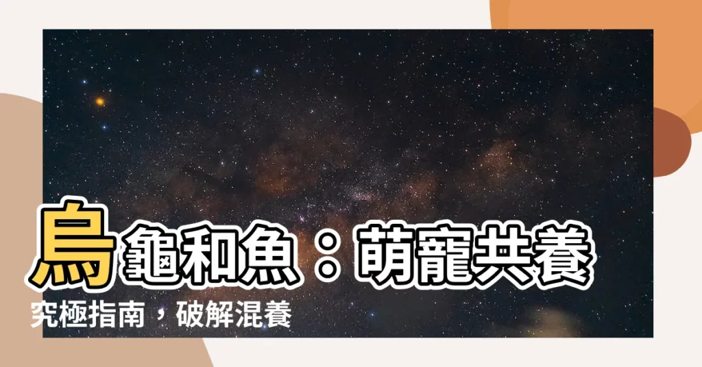 【烏龜 魚 混養】烏龜和魚：萌寵共養究極指南，破解混養迷思