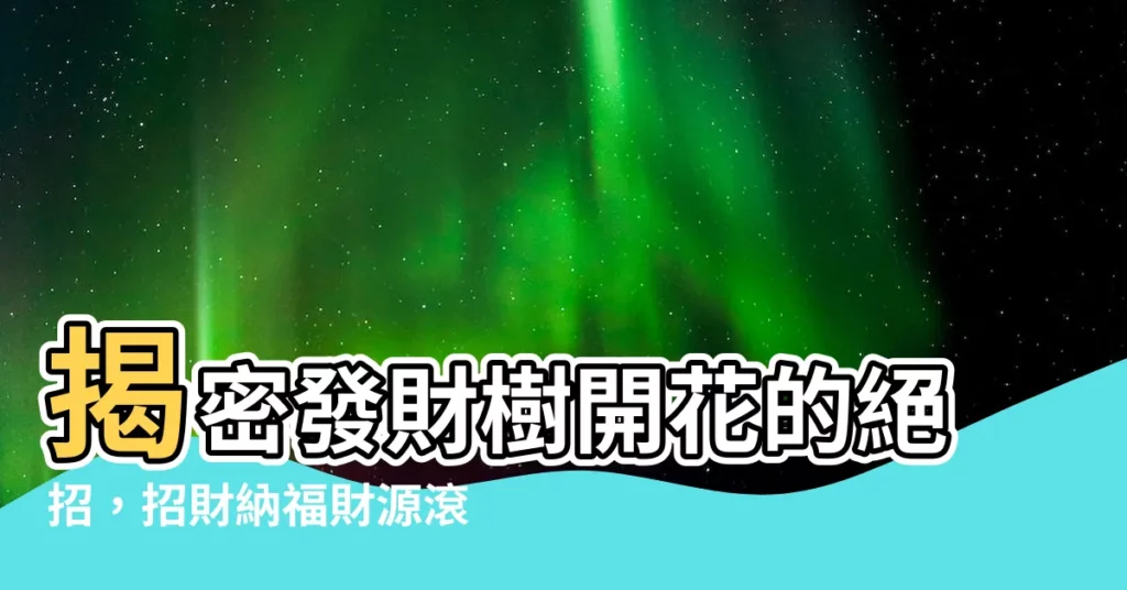 【發財樹 開花】揭密發財樹開花的絕招，招財納福財源滾滾