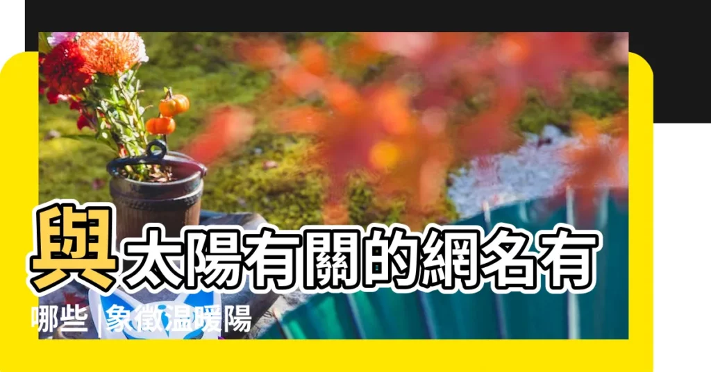 與太陽有關的網名有哪些 |象徵温暖陽光的名字 |好聽的網名 |【和太陽有關的問網名】