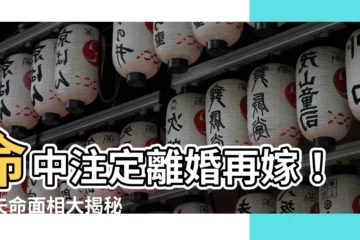 【雙夫命面相】命中註定離婚再嫁！雙夫命面相大揭秘