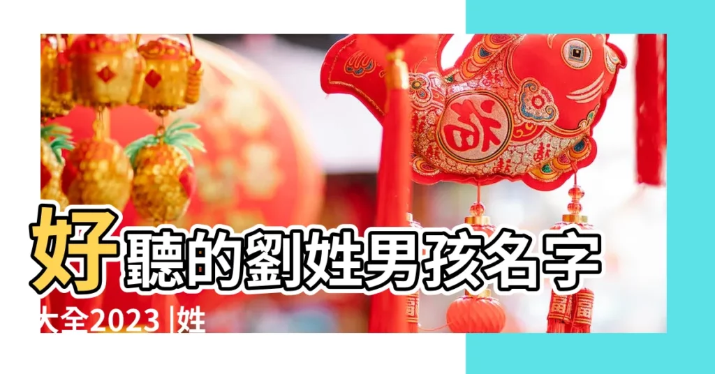 好聽的劉姓男孩名字大全2023 |姓劉男孩名字大全 |男孩名字簡單大氣精選 |【給男孩子起名劉】