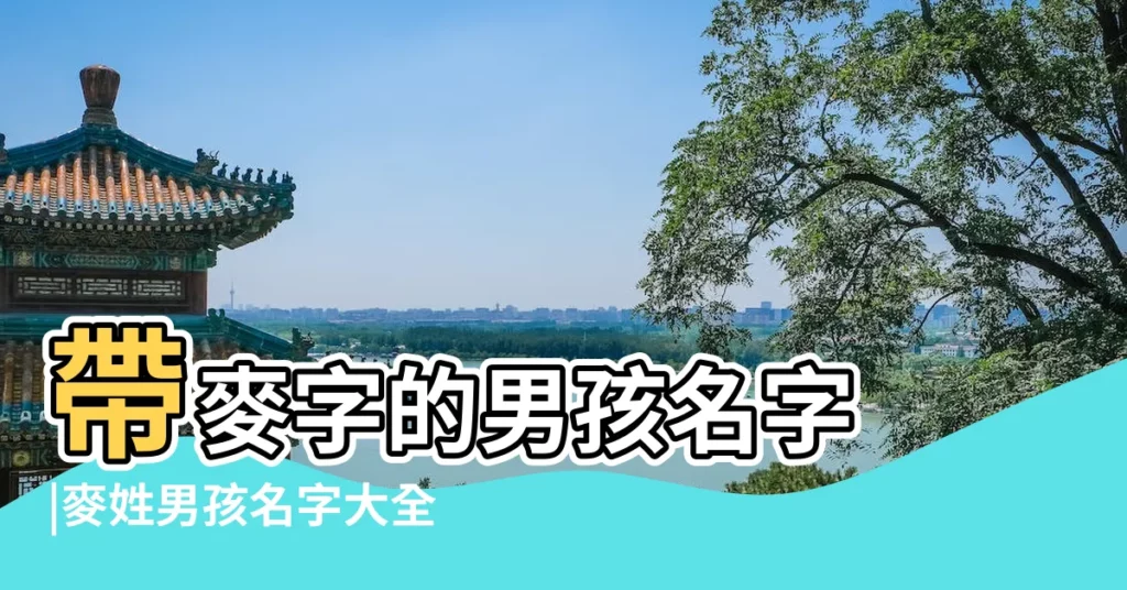 帶麥字的男孩名字 |麥姓男孩名字大全 |姓麥的男孩起名 |【姓麥的男孩子名字】