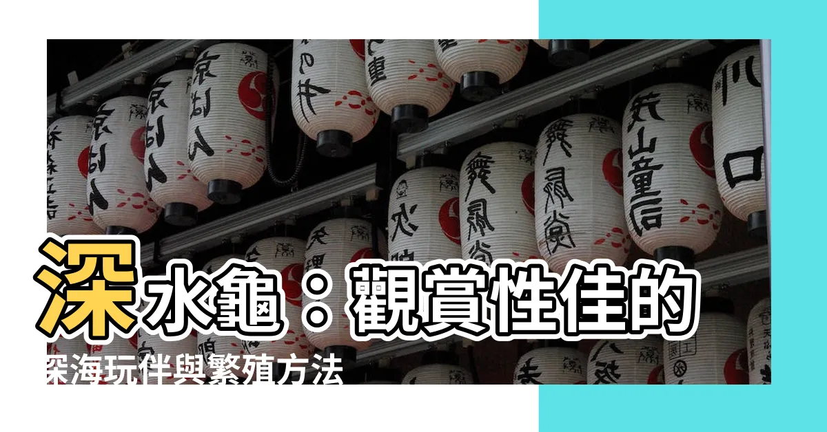 【深水龜】深水龜：觀賞性佳的深海玩伴與繁殖方法探討