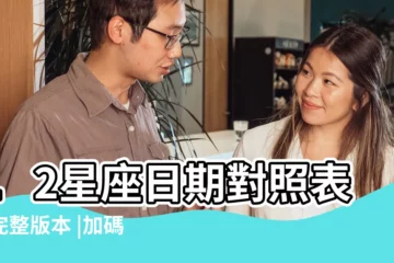 【星座 年份】12星座日期對照表最完整版本 |加碼十二星座英文名稱查詢 |性格查詢表 |