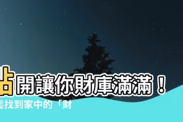 【財庫位置】點開讓你財庫滿滿！輕鬆找到家中的「財庫位置」！