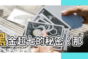 【黑金超七屬性】黑金超七的秘密：那神秘深邃的屬性揭秘！