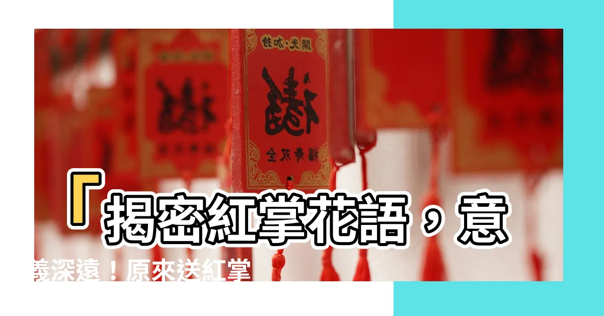 【紅掌花語】「揭密紅掌花語，意義深遠！原來送紅掌代表什麼？」