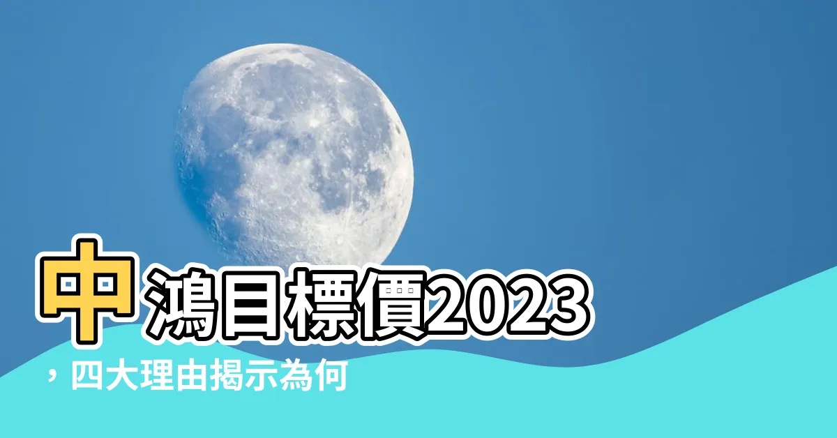 【中鴻目標價2023】中鴻目標價2023，四大理由揭示為何值得投資
