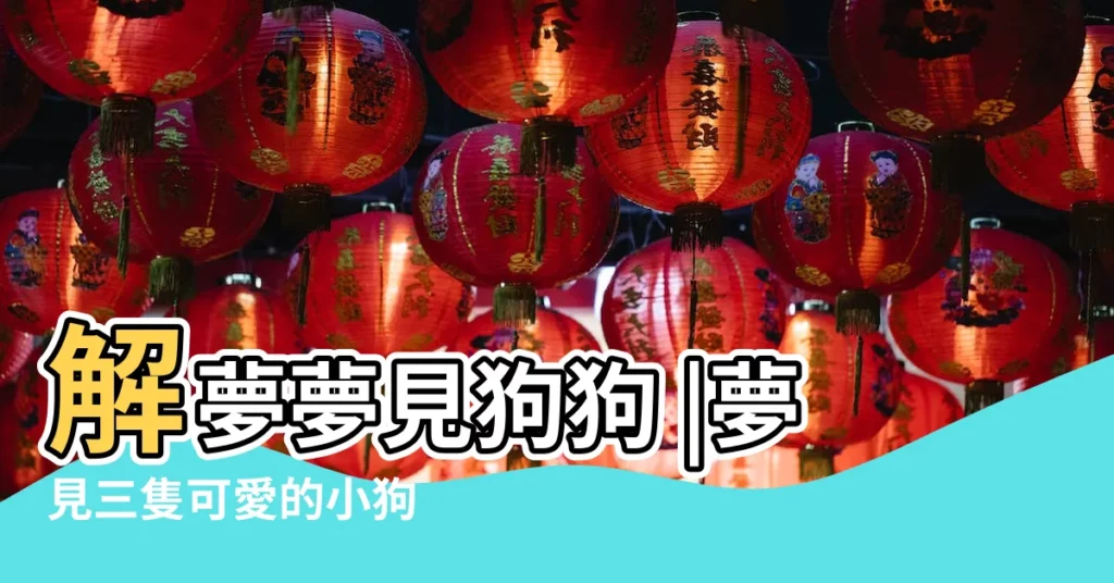 解夢夢見狗狗 |夢見三隻可愛的小狗 |夢見狗生了好多小狗 |【晚上夢見好多成對的可愛狗狗】