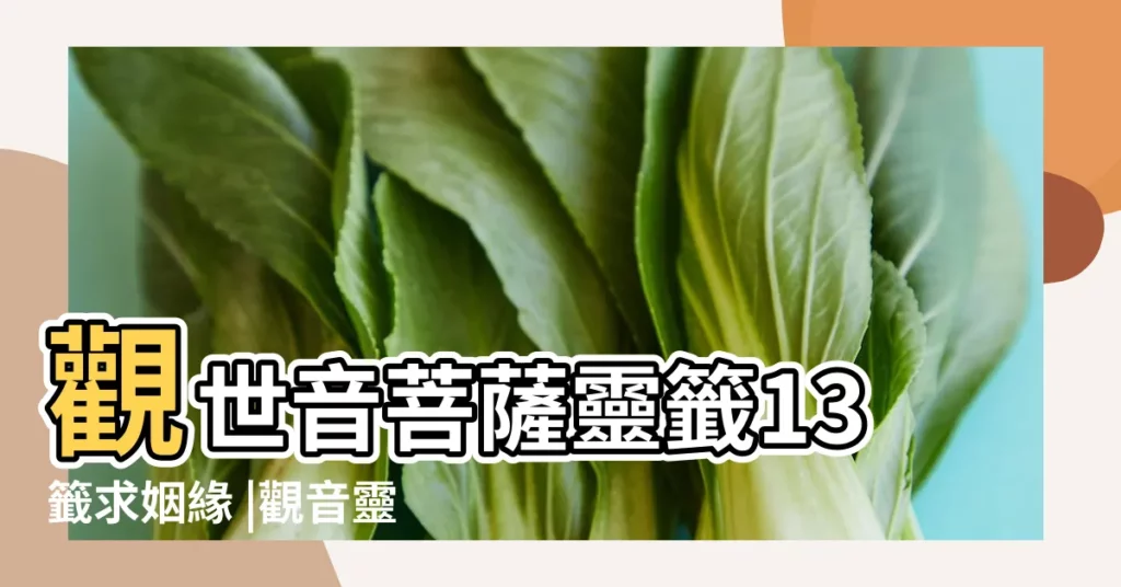 觀世音菩薩靈籤13籤求姻緣 |觀音靈籤13籤問姻緣結果如何 |觀音靈籤第十三籤羅通拜帥 |【觀音靈籤十三籤求姻緣】