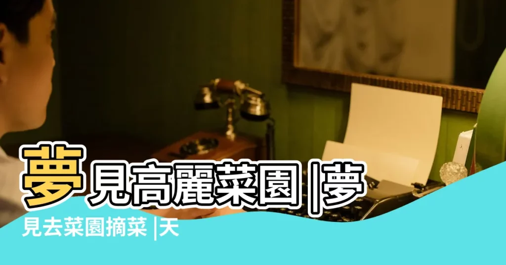 夢見高麗菜園 |夢見去菜園摘菜 |天才保母 |【夢見老爸整理菜園子】
