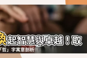 【哲的意思名字】喚起智慧與卓越！取名「哲」字寓意剖析與男孩好名推薦