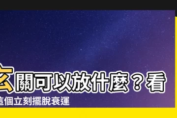 【玄關可以放什麼】玄關可以放什麼？看完這個立刻擺脱衰運，讓好運旺旺來！