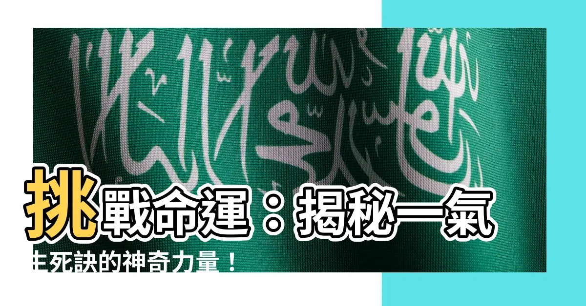 【一氣生死訣】挑戰命運：揭秘一氣生死訣的神奇力量！