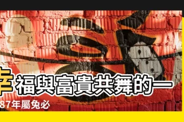 【87年男兔一生富貴】幸福與富貴共舞的一生 |87年屬兔必定富貴命87年屬兔運勢分析 |87年屬兔男人的婚姻與命運如何 |
