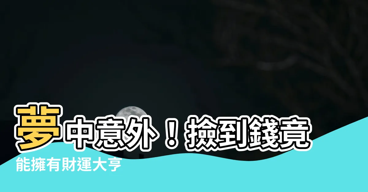 【做夢夢到撿到錢】夢中意外！撿到錢竟能擁有財運大亨