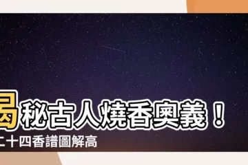 【燒香圖解】揭秘古人燒香奧義！《二十四香譜圖解高清大圖》讓你輕鬆掌握！