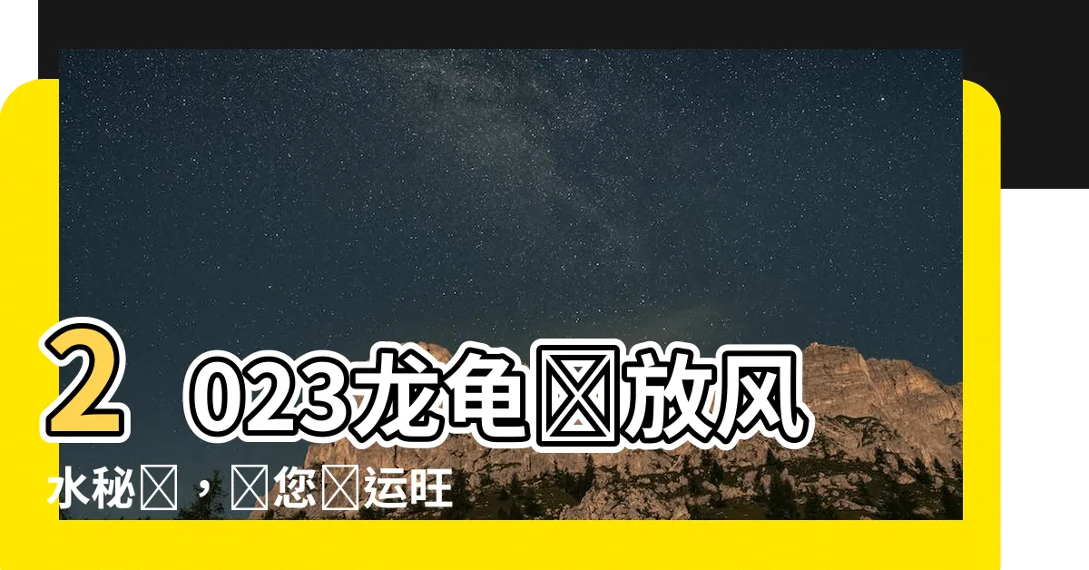 【龍龜擺放2023】2023龍龜擺放風水秘訣，讓您財運旺盛桃花多！