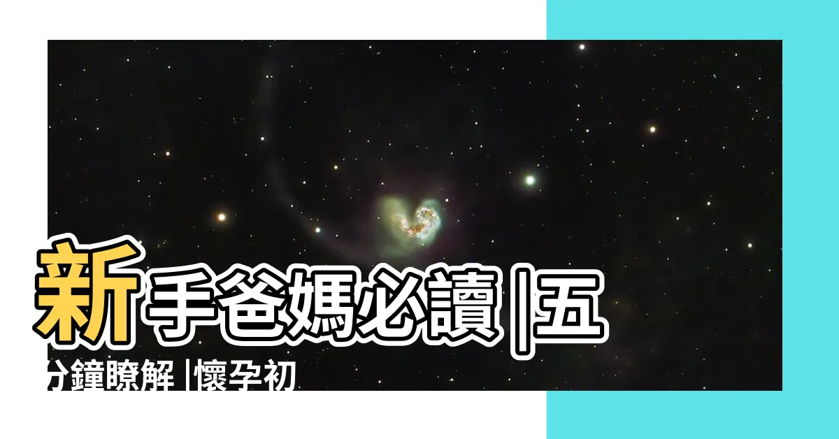 【孕婦注意】新手爸媽必讀 |五分鐘瞭解 |懷孕初期注意事項 |