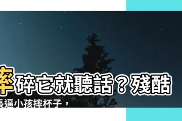 【摔碎他】摔碎它就聽話？殘酷家長逼小孩摔杯子，結果令人意想不到