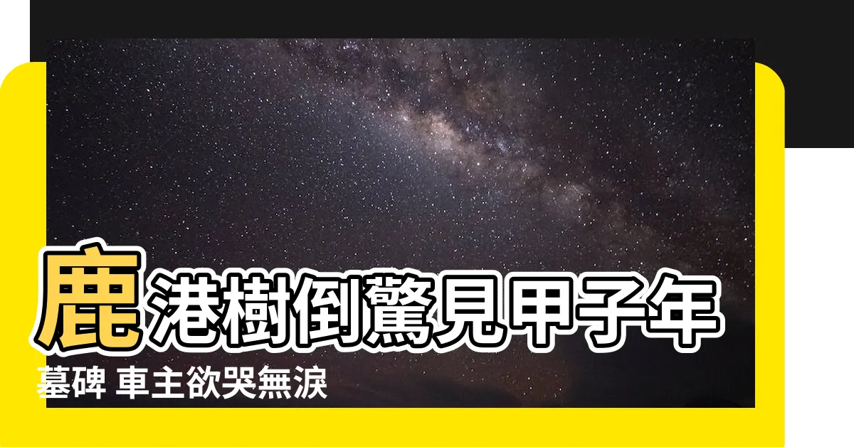【鹿港樹倒墓碑】鹿港樹倒驚見甲子年墓碑 車主欲哭無淚：愛車慘遭波及