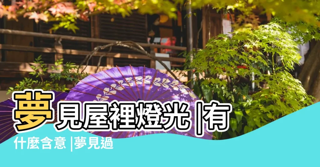 夢見屋裡燈光 |有什麼含意 |夢見過世親人 |【夢見院子裏燈明亮】