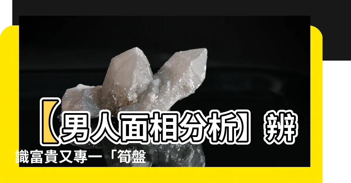 【男人面相分析】【男人面相分析】辨識富貴又專一「筍盤」男人面相特徵