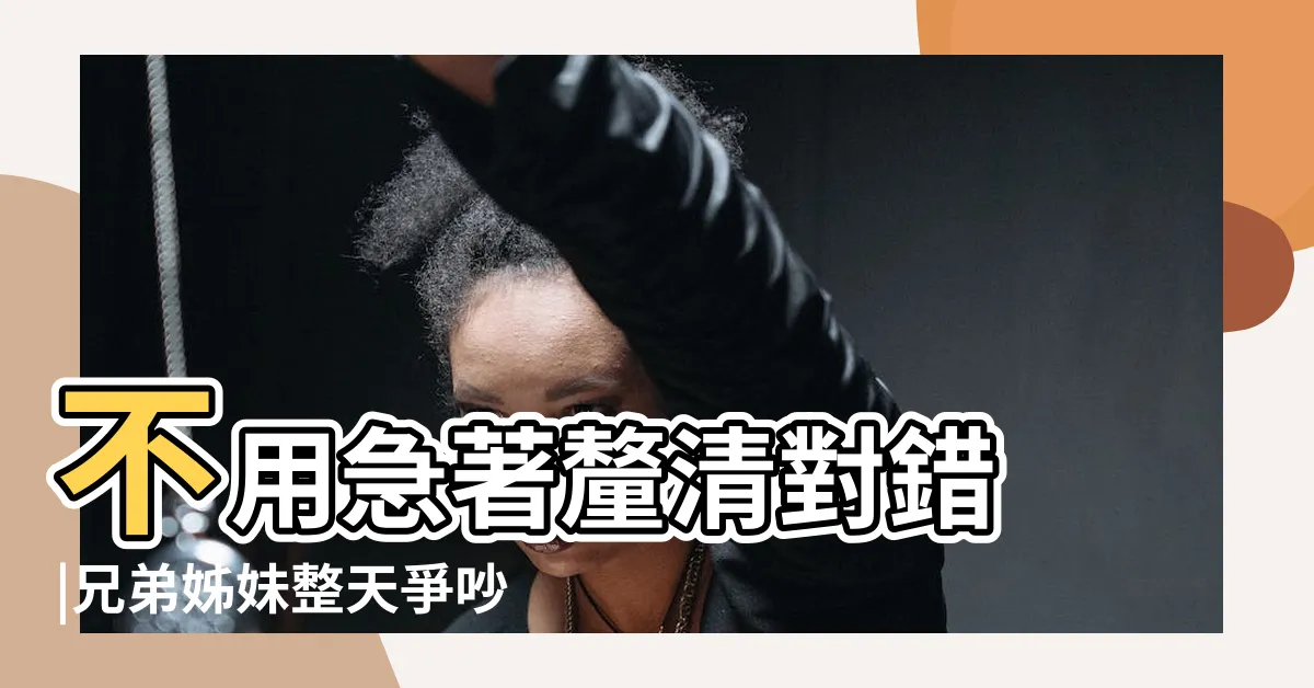 【兄弟姊妹吵架】不用急著釐清對錯 |兄弟姊妹整天爭吵怎麼辦 |原因及處理方法要知道 |