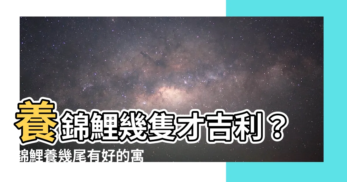 【錦鯉養幾隻】養錦鯉幾隻才吉利？錦鯉養幾尾有好的寓意？運旺旺水！