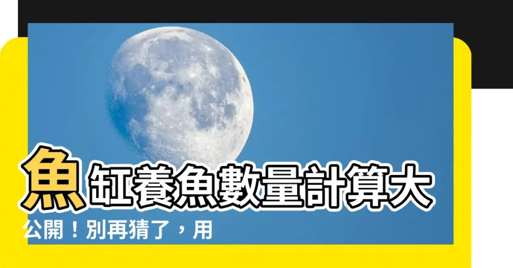【魚缸養魚數量計算】魚缸養魚數量計算大公開!別再猜了,用公式就能輕鬆解答!